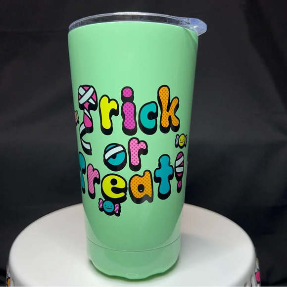 Sanrio Hello Kitty Halloween Jack O Lantern Mint Green Trick Or Treat Tumbler - Picture 4 of 12